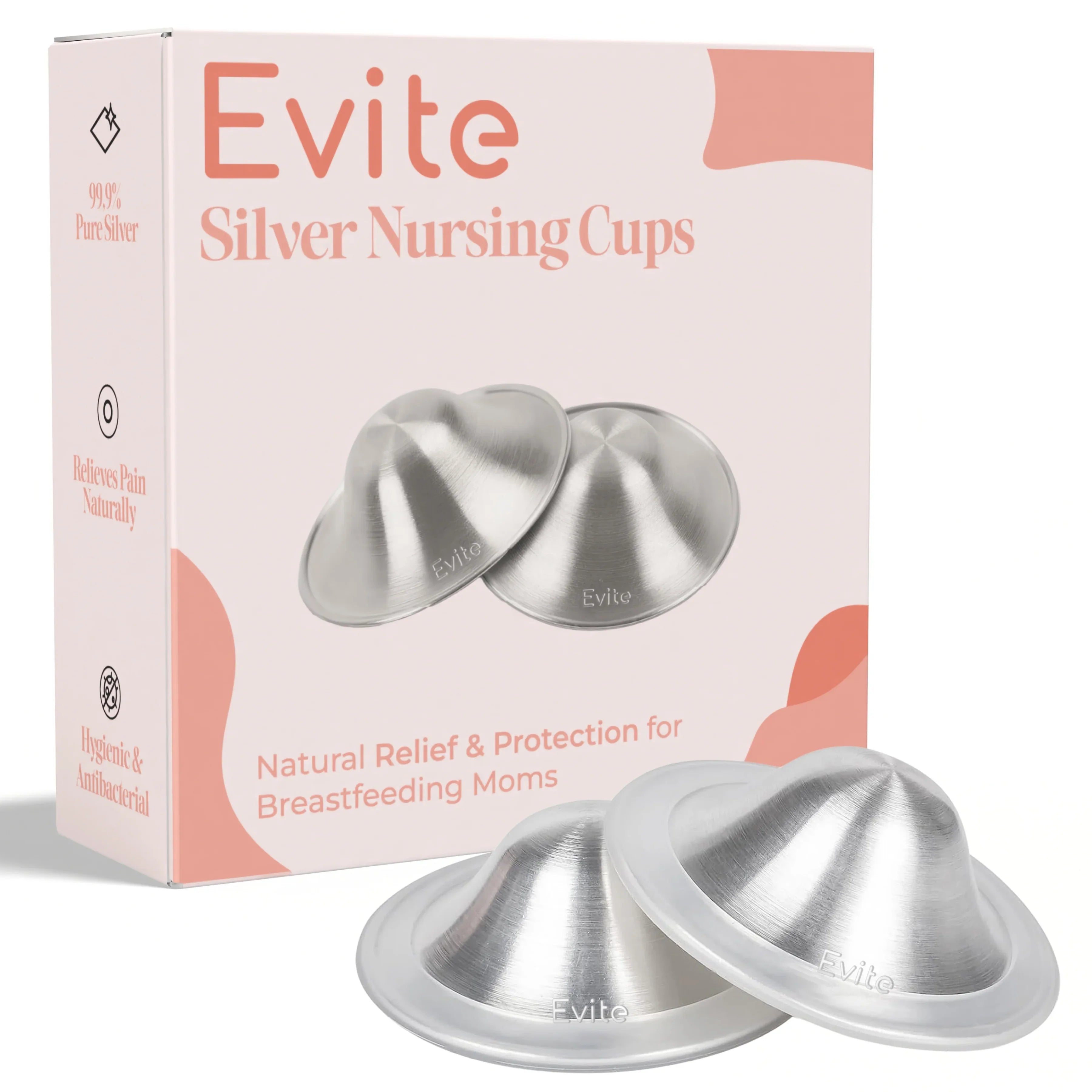 Evite Silberne Brustwarzenkappen – Größe M (20 mm)